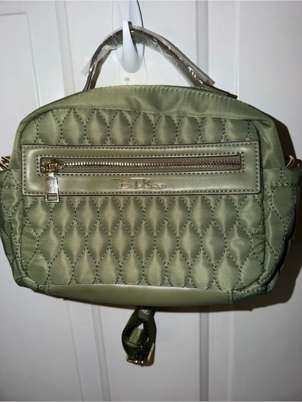 Quilted Tote in Sage Green